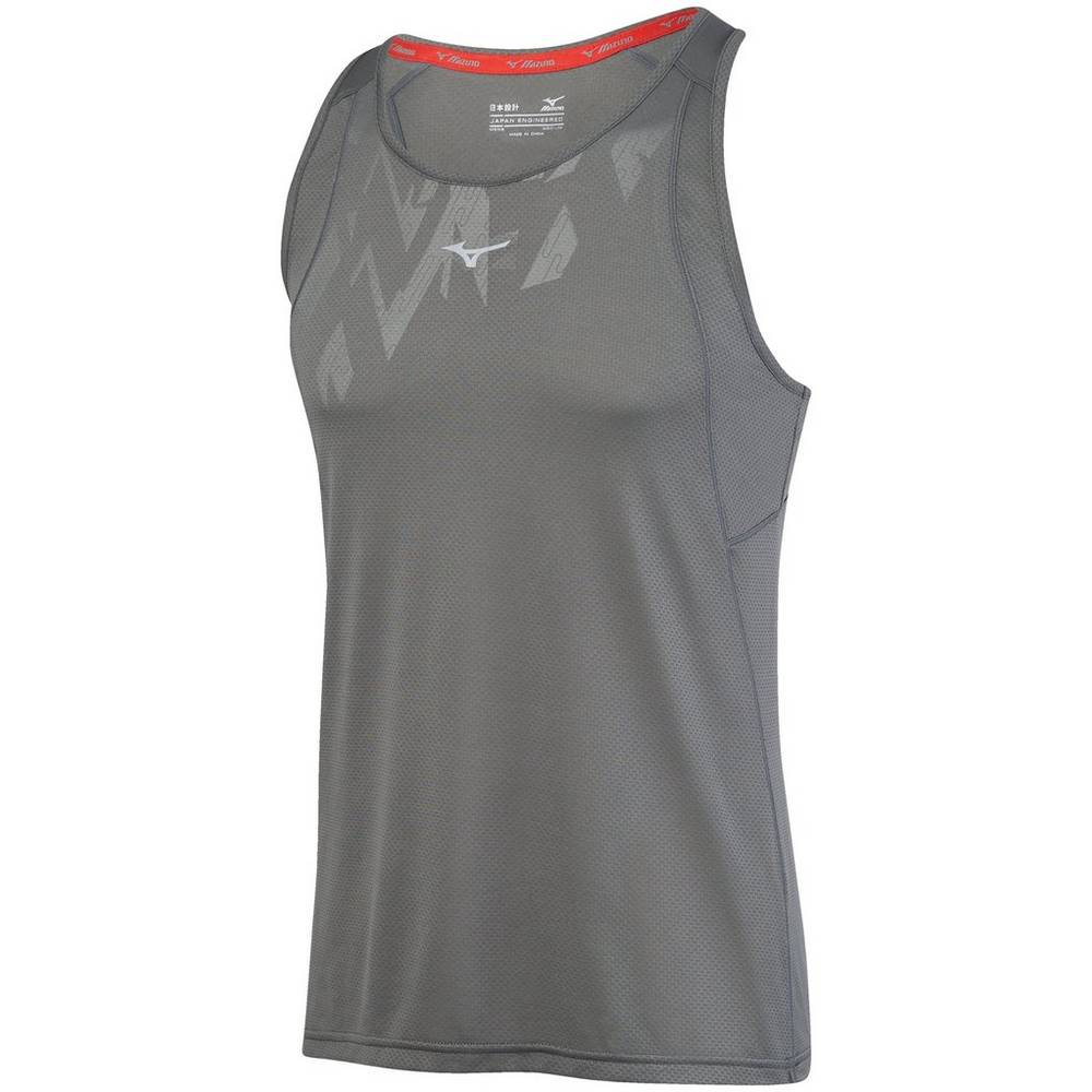 Canotta Mizuno Singlet Alpha Vent Uomo - Grigie - 28093-RUOX